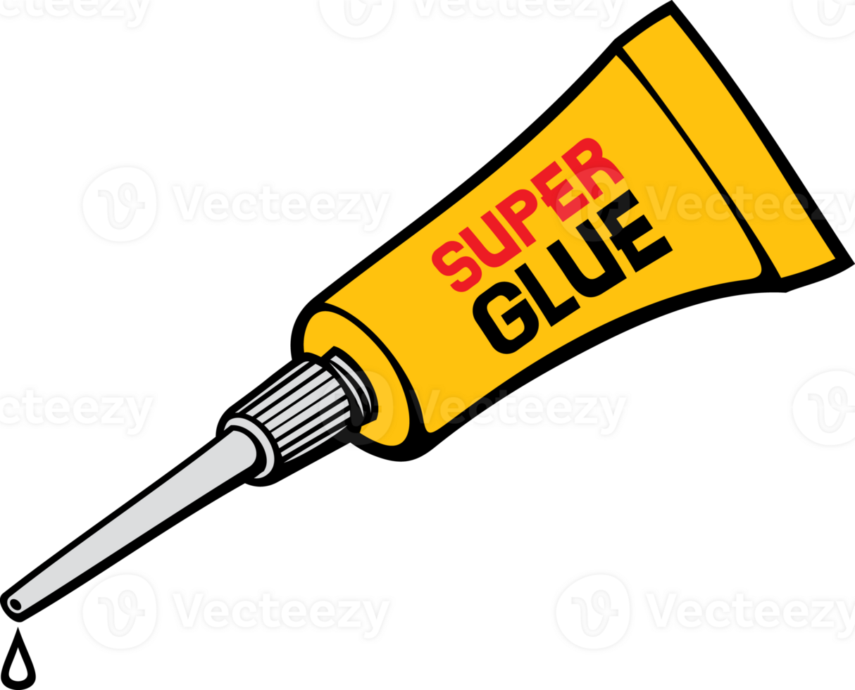 metal tube of super glue illustration png